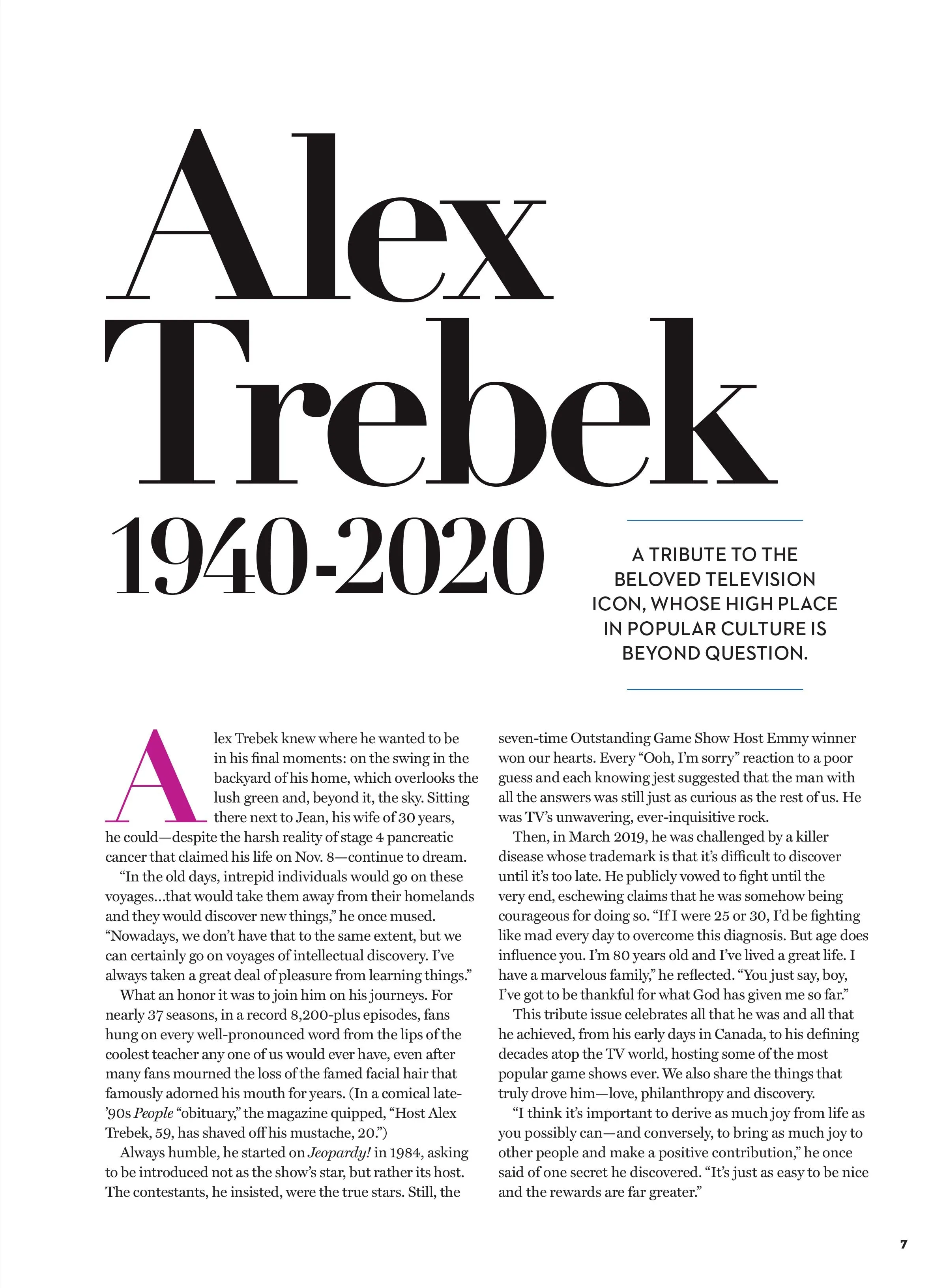 Alex Trebeck - Tribute to the Jeopardy Legend: Ontario, TV, Host, Game Show, Contestants, BTS, Wheel Of Fortune Rivalry, Pat Sajack, Stage 4 Pancreatic Cancer, Death, Jean Trebeck & Celebrity Tributes