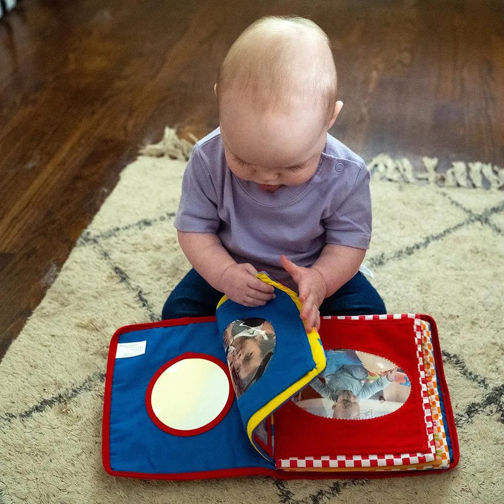 Baby's First Photo Album | Interactive Family & Friends Recognition Book with Mirror Constructive Play Things