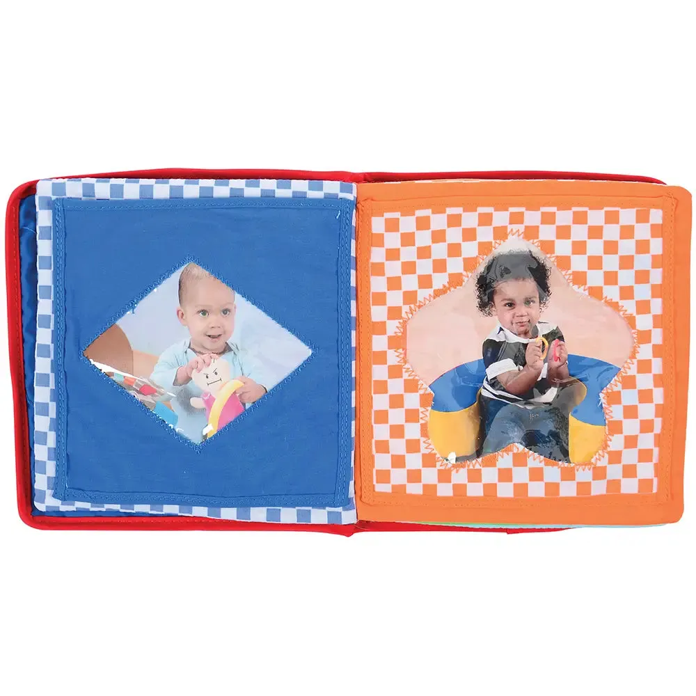 Baby's First Photo Album | Interactive Family & Friends Recognition Book with Mirror Constructive Play Things