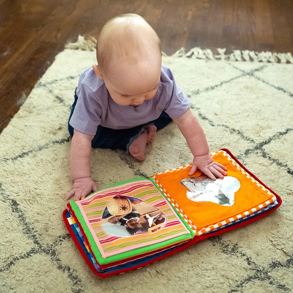 Baby's First Photo Album | Interactive Family & Friends Recognition Book with Mirror Constructive Play Things