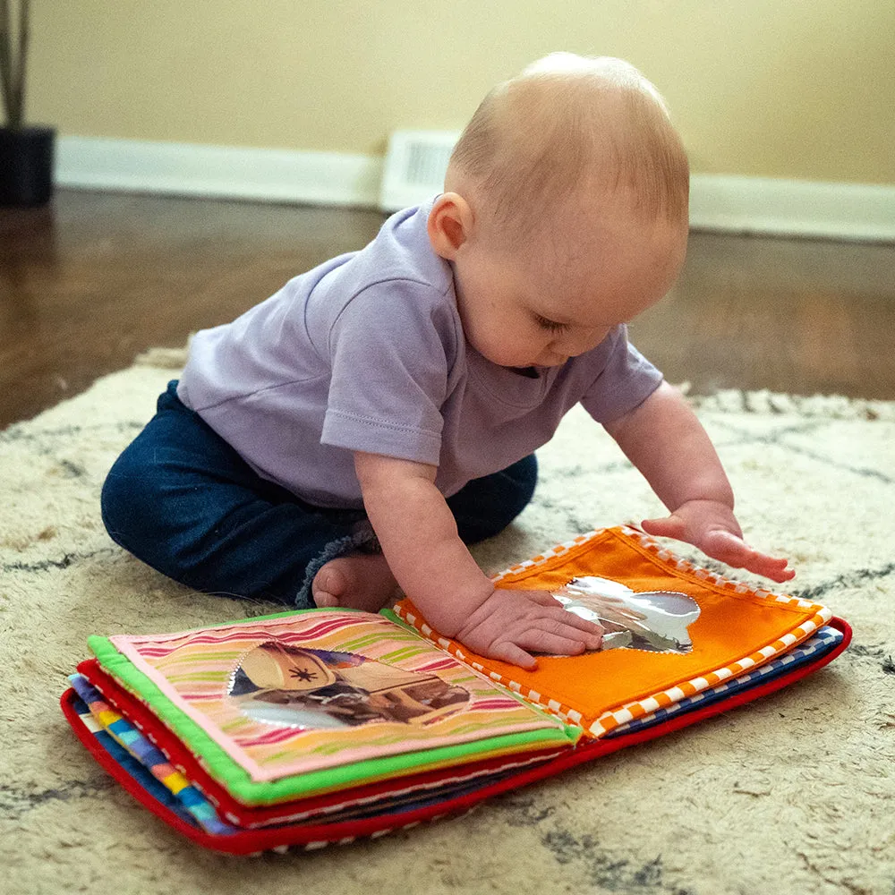 Baby's First Photo Album | Interactive Family & Friends Recognition Book with Mirror Constructive Play Things