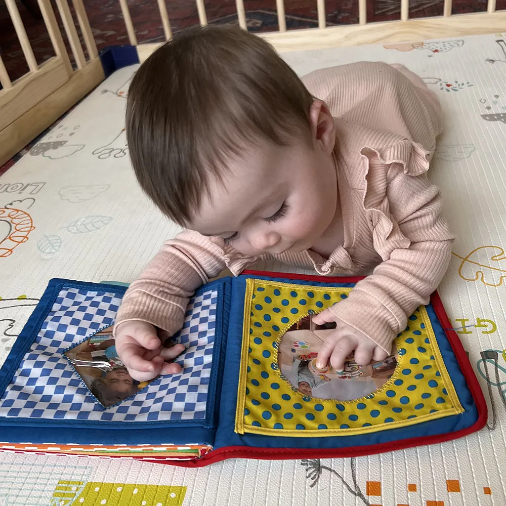 Baby's First Photo Album | Interactive Family & Friends Recognition Book with Mirror Constructive Play Things