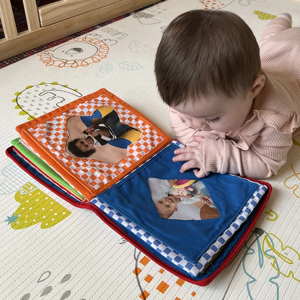 Baby's First Photo Album | Interactive Family & Friends Recognition Book with Mirror Constructive Play Things