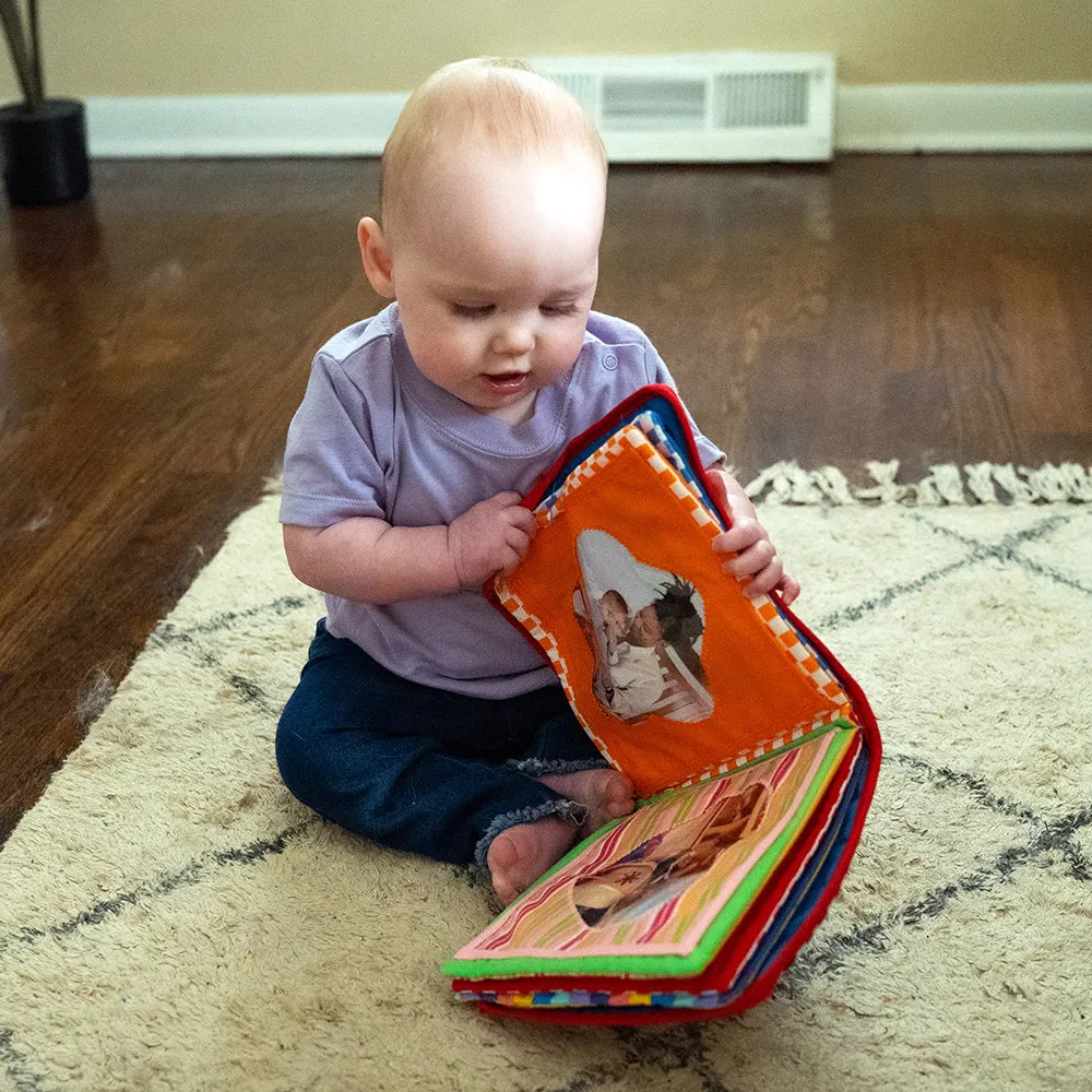 Baby's First Photo Album | Interactive Family & Friends Recognition Book with Mirror Constructive Play Things