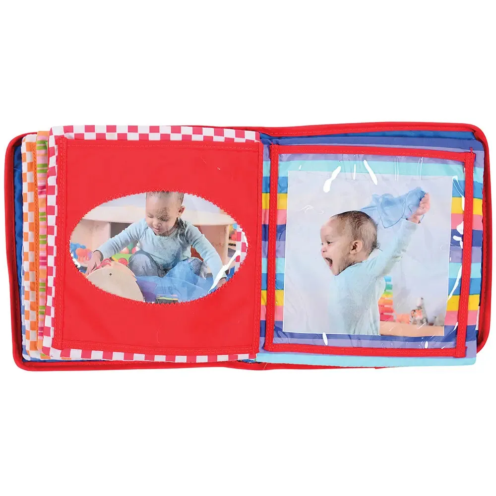 Baby's First Photo Album | Interactive Family & Friends Recognition Book with Mirror Constructive Play Things
