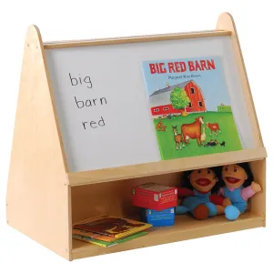 Baltic Birch 4-in-1 Reading & Learning Center | Book Storage and Write & Wipe Board Constructive Play Things