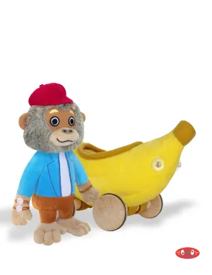Bananas Gorilla Soft Toy with Bananamobile Yottoy