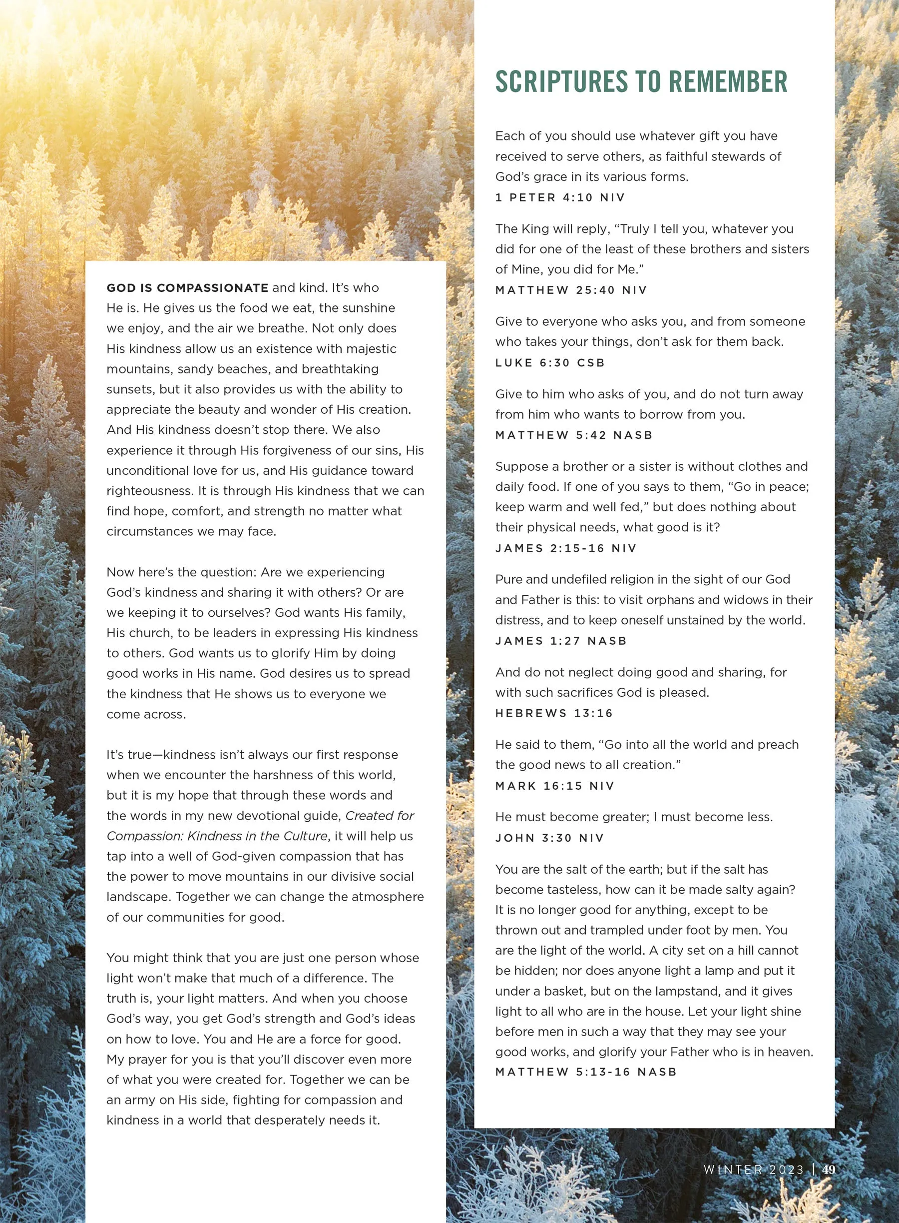 Dayspring - Everyday Faith 2023 Winter Edition: Find Joy In Advent, Christmas, New Year, Holiday Gift Guide, Presents, Faith Journal, Prayer, God's Word, Scripture, Bible Verses, Quotes & Resources!