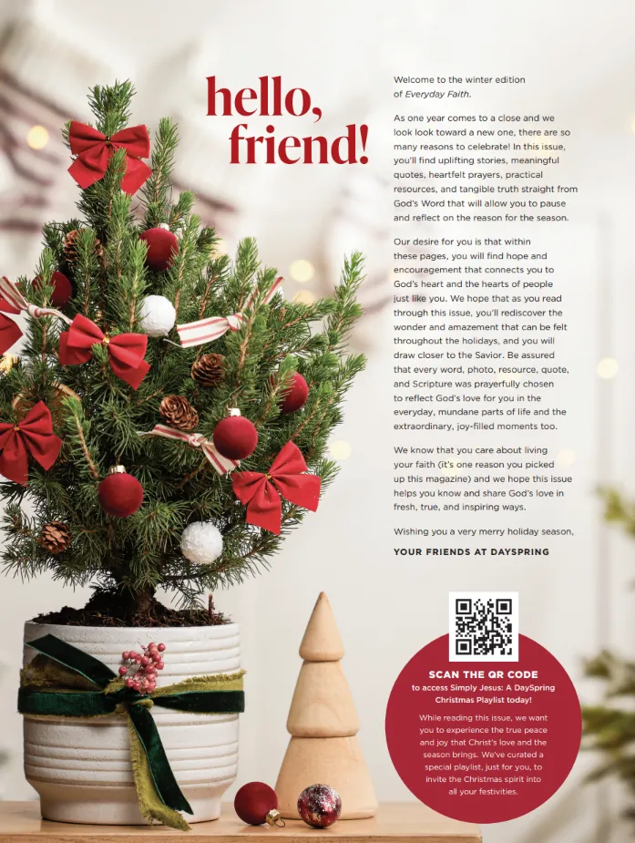 Dayspring - Everyday Faith Winter 2024: Spread Joy, Holiday Gift Guide, Write The Perfect Christmas Card, Find Your 2025 Word Of The Year, Rediscover The Old Testament & More