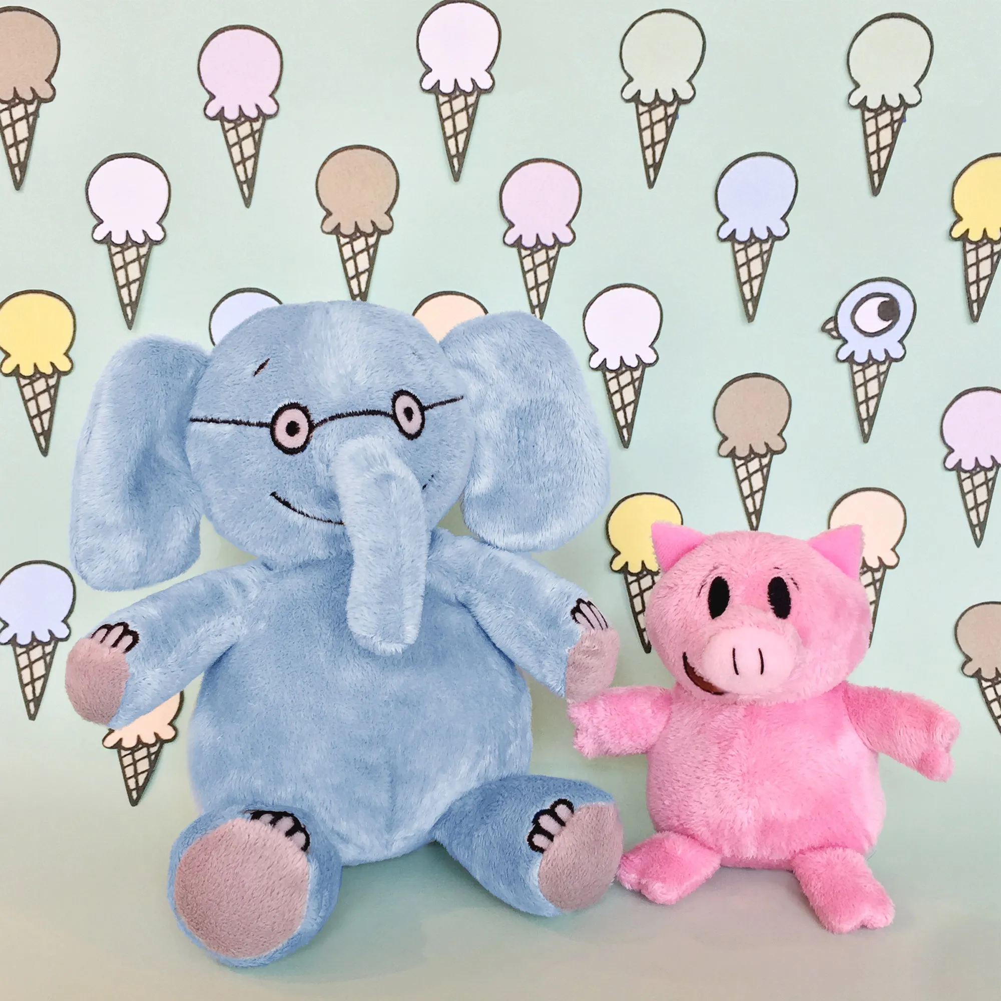 Elephant & Piggie Soft Toy Pair Yottoy