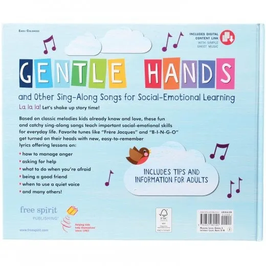 Gentle Hands and other Sing-Along Songs for Social-Emotional Learning (Hardcover Book) Constructive Play Things
