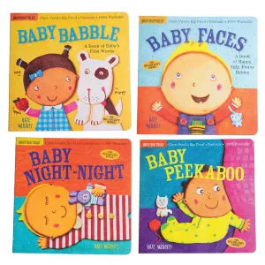 Indestructibles Baby Books 4-Piece Set | Chew-Proof, Washable, and Rip-Proof Constructive Play Things