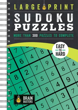 Large Print Sudoku Puzzles Green Cottage Door Press