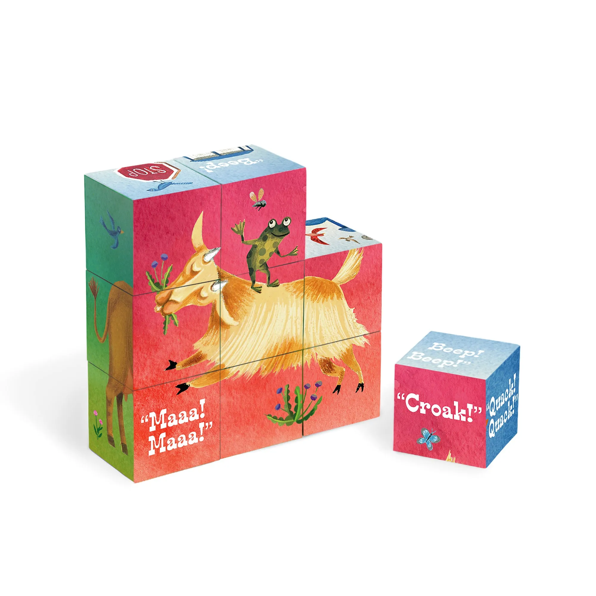 Little Blue Truck Puzzle Blocks Yottoy