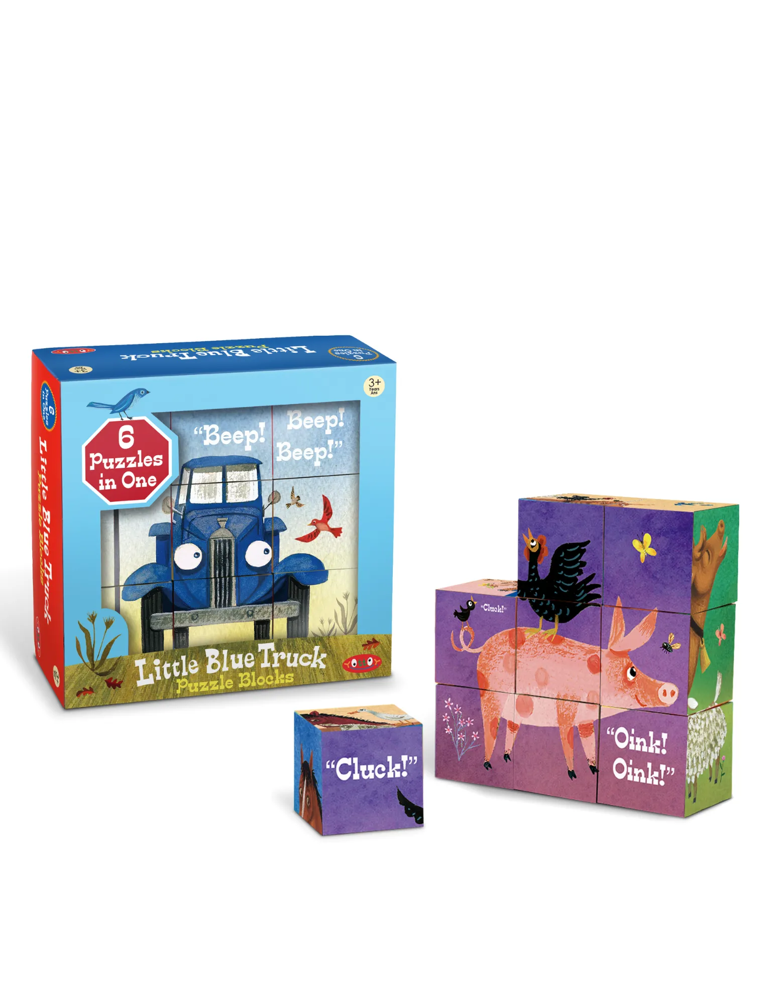 Little Blue Truck Puzzle Blocks Yottoy