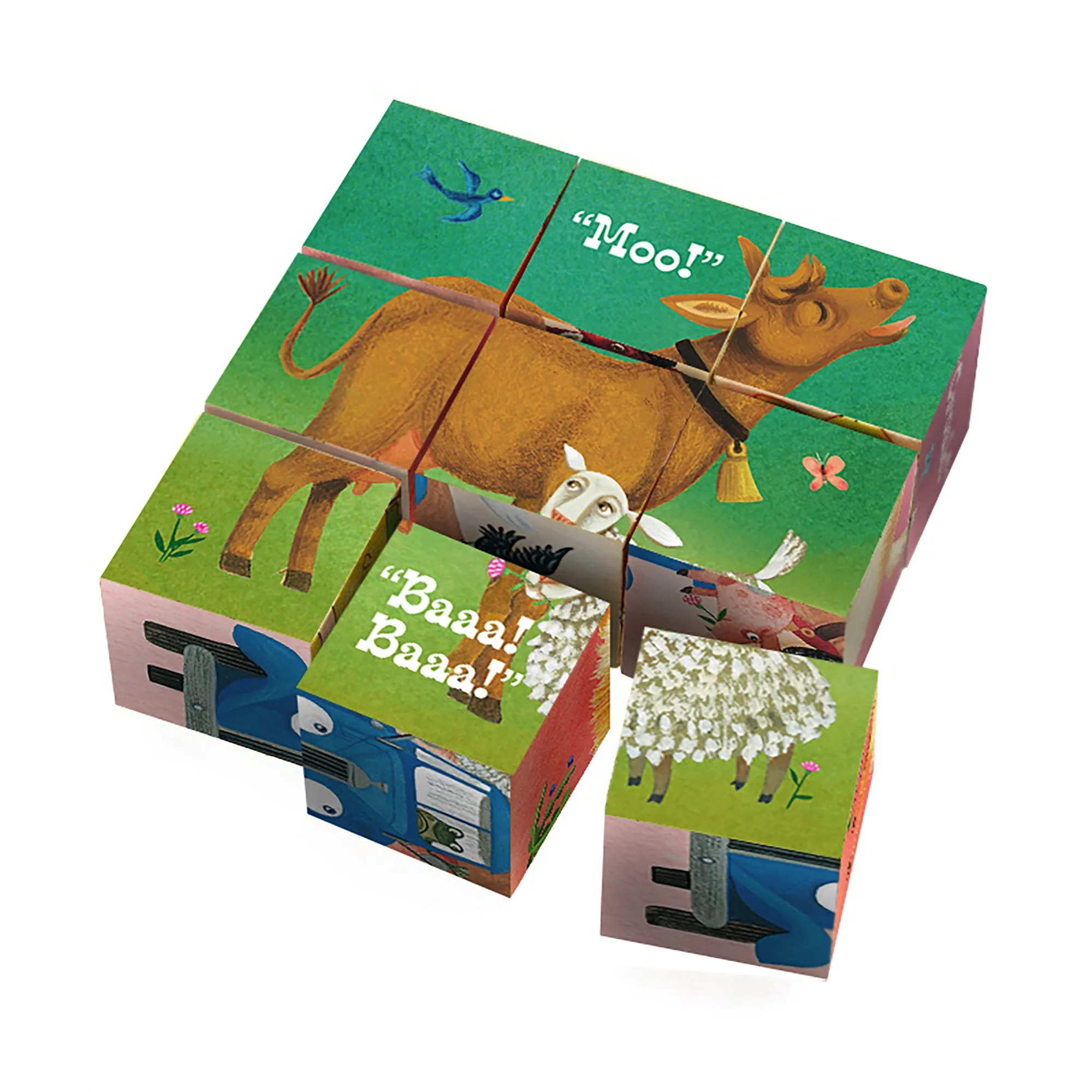 Little Blue Truck Puzzle Blocks Yottoy