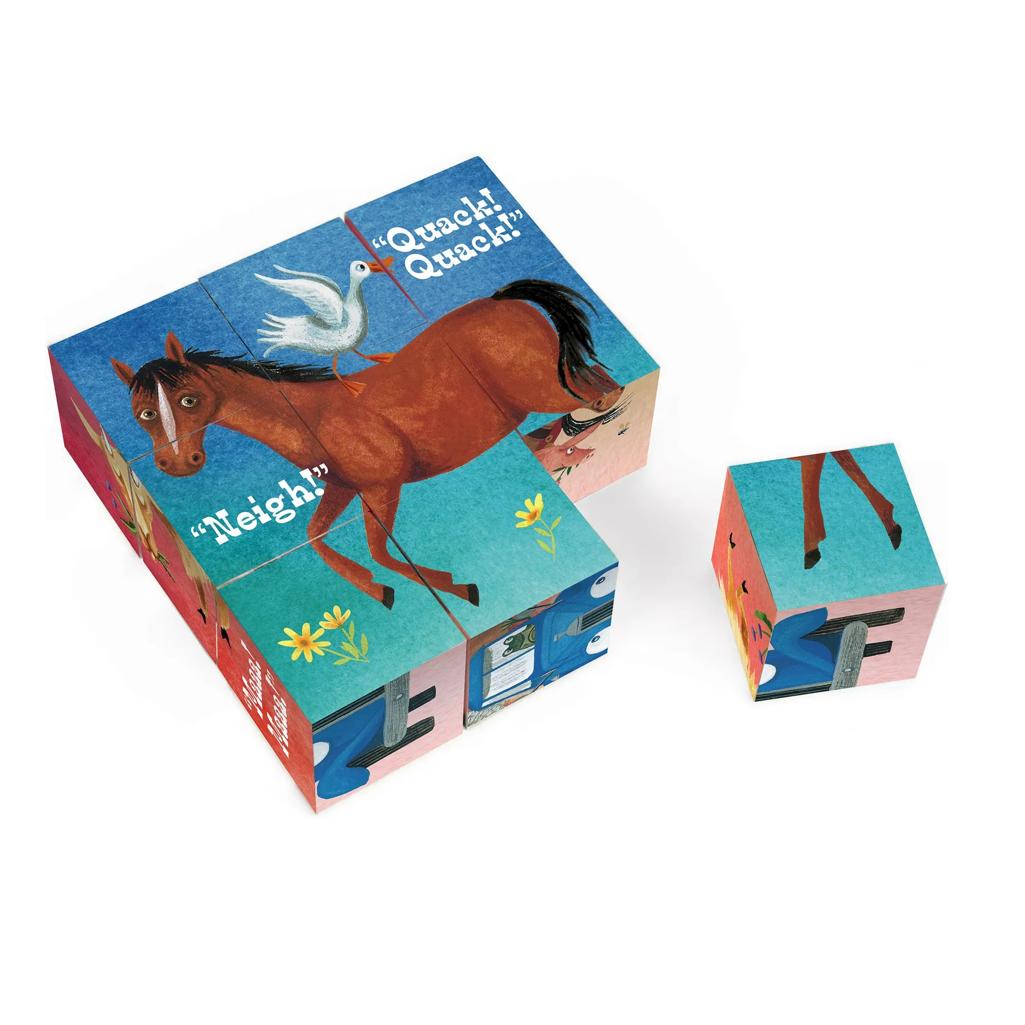 Little Blue Truck Puzzle Blocks Yottoy