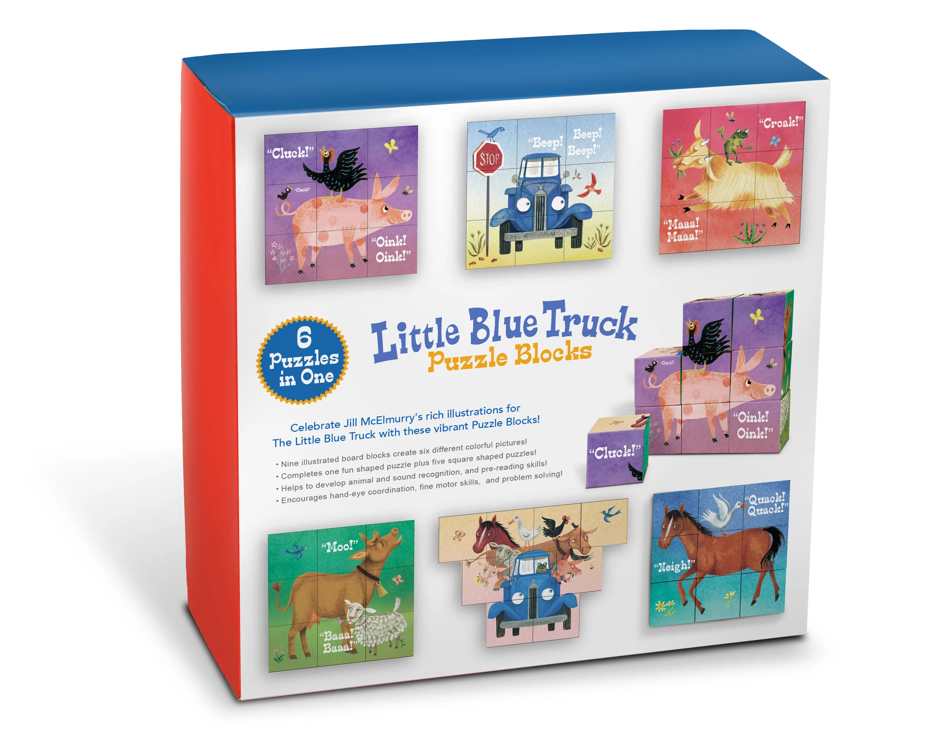 Little Blue Truck Puzzle Blocks Yottoy