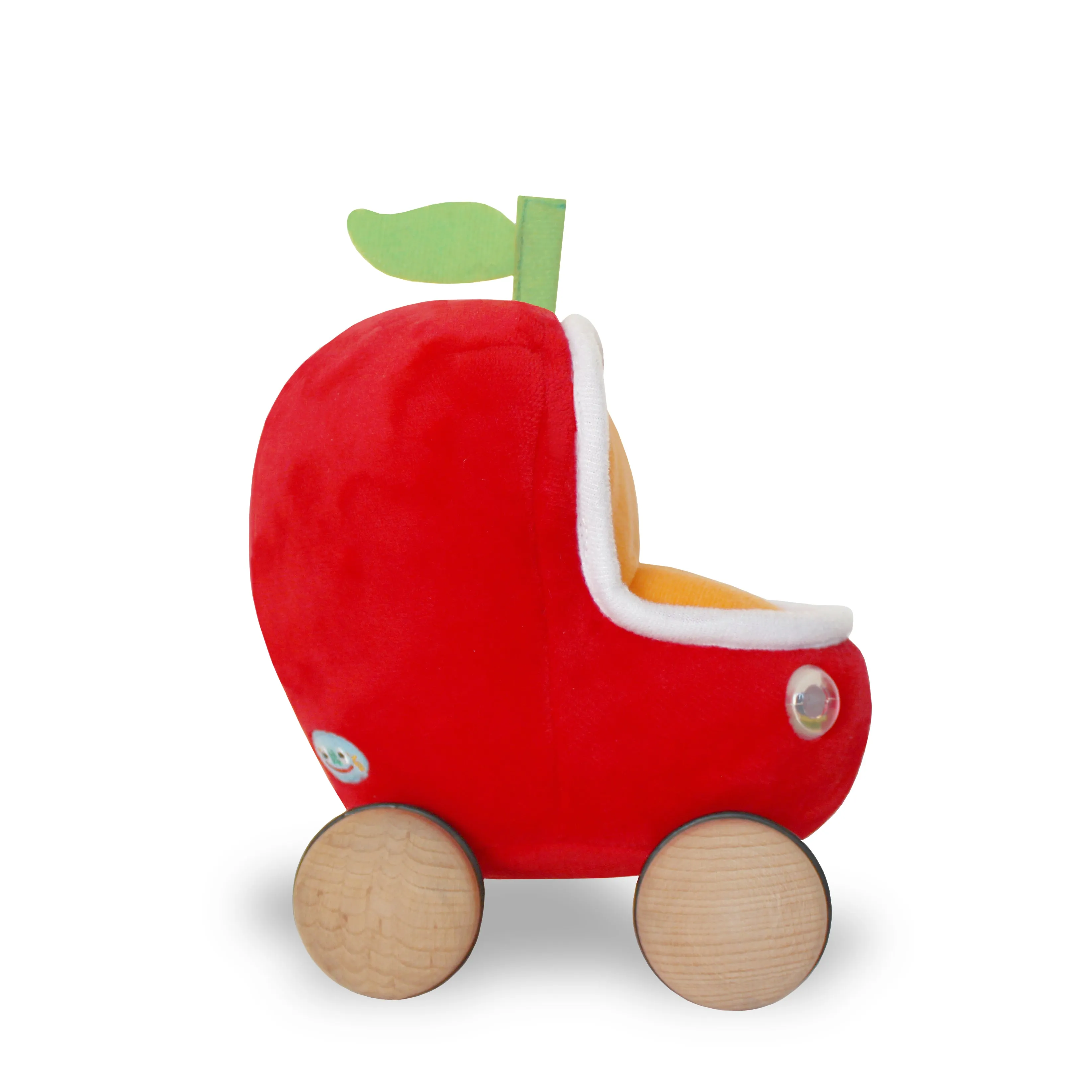 Lowly Worm Soft Toy with Applecar Yottoy