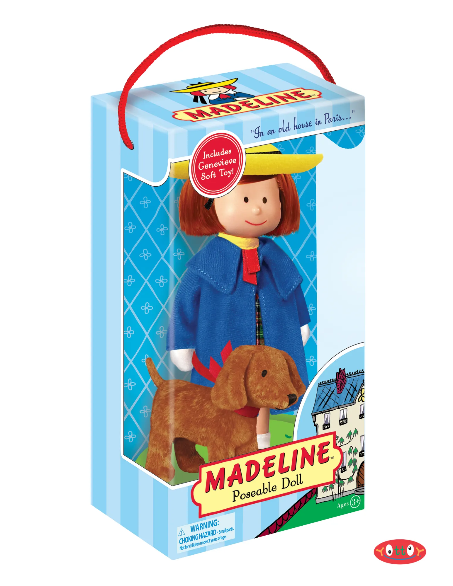 Madeline Poseable Doll with Genevieve Soft Toy in Take-Along Package Yottoy