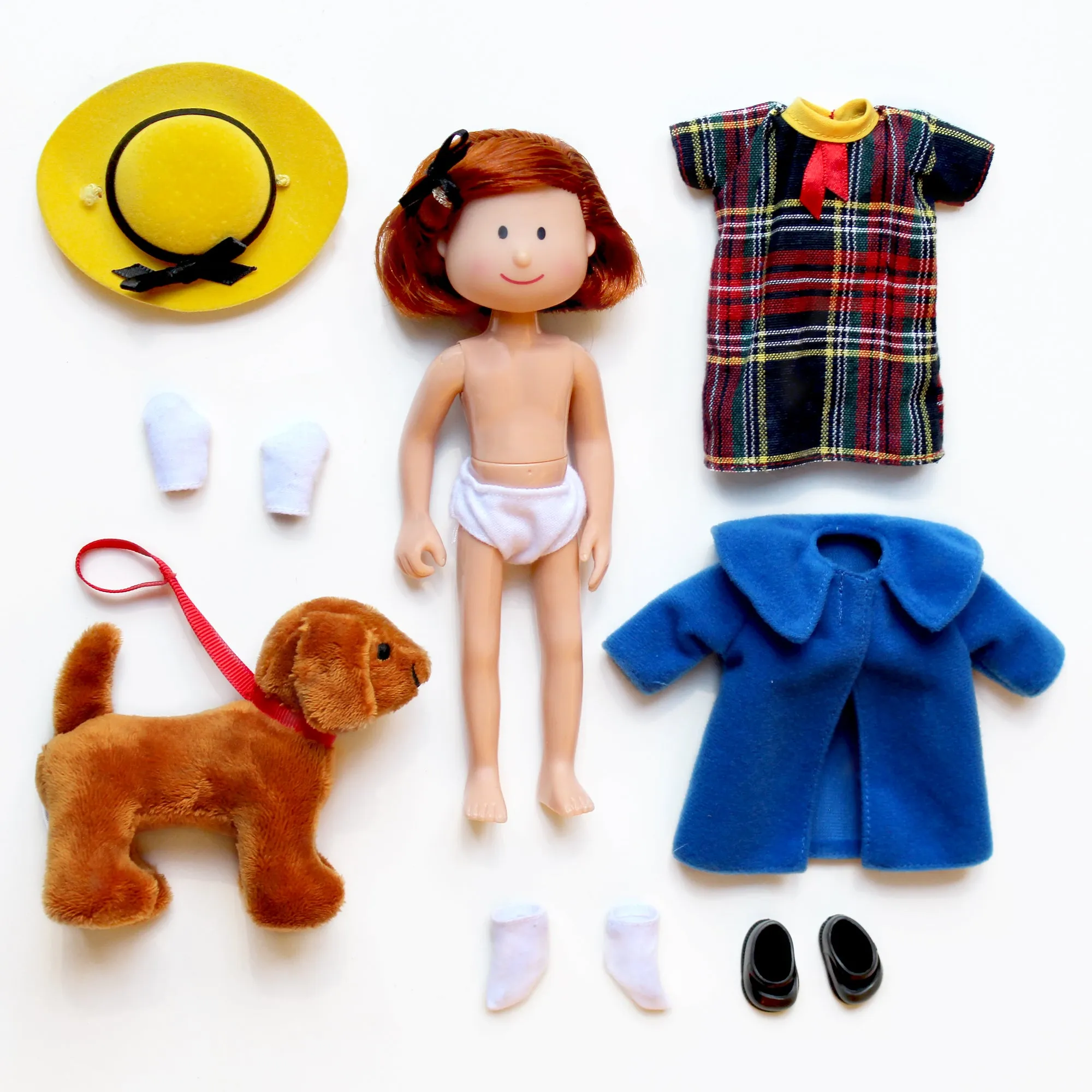 Madeline Poseable Doll with Genevieve Soft Toy in Take-Along Package Yottoy