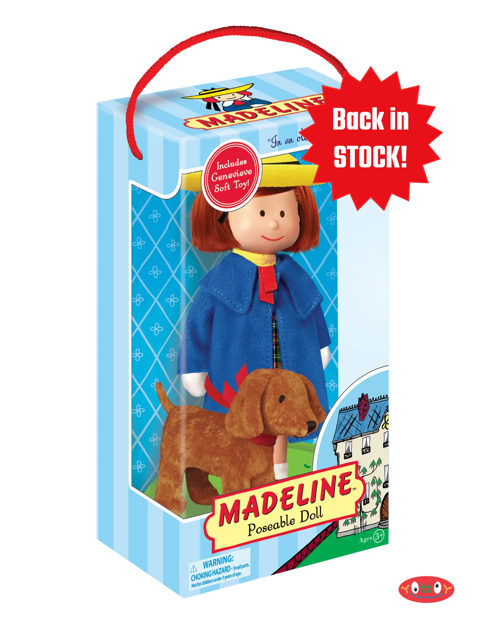 Madeline Poseable Doll with Genevieve Soft Toy in Take-Along Package Yottoy