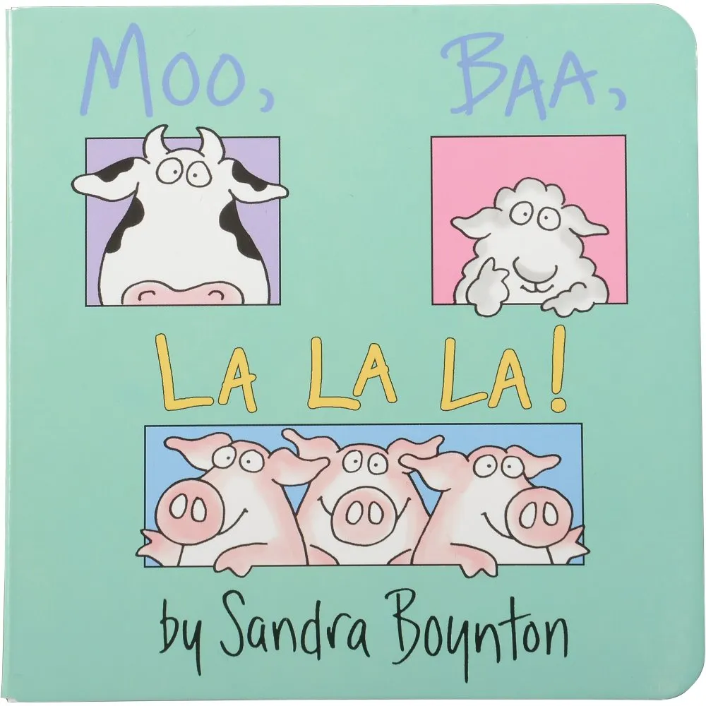 Moo, Baa, La La La Board Book by Sandra Boynton Constructive Play Things