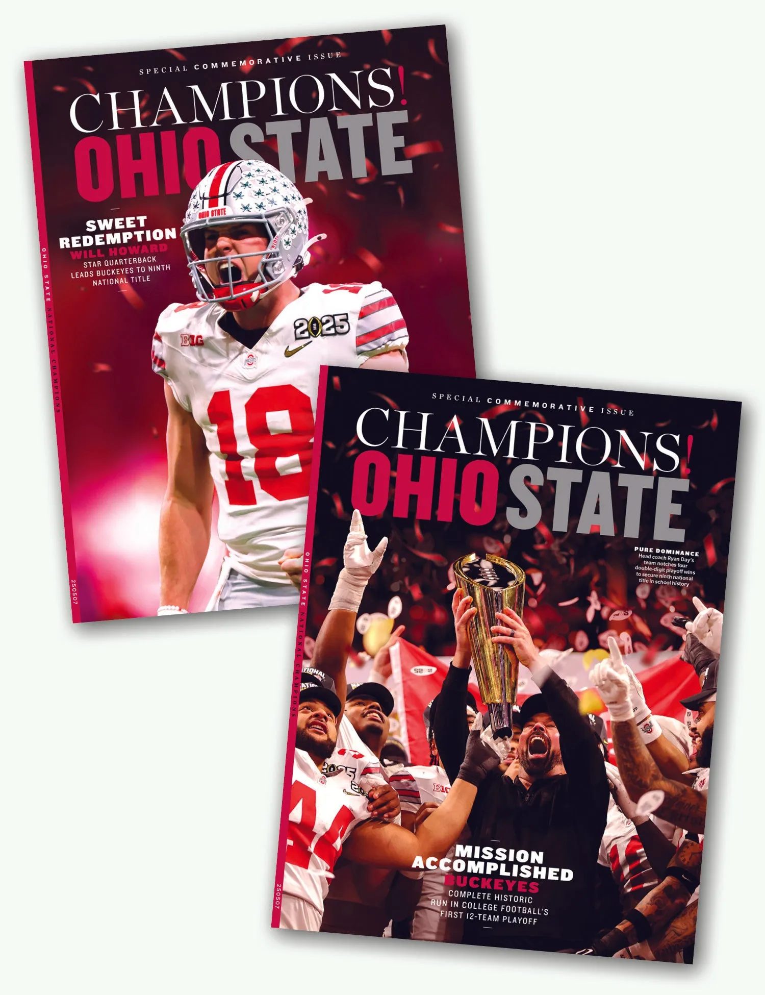 Ohio State 2025 NCAA Football Champions - Buckeyes Special Commemorative Issue: Historic Run for 9th National Title, Will Howard Star Quarterback, College Football's First 12 Team Playoff