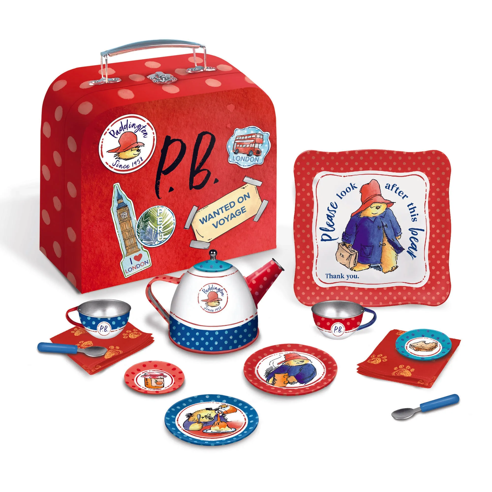 Paddington 14- Piece Tin Tea Set Yottoy