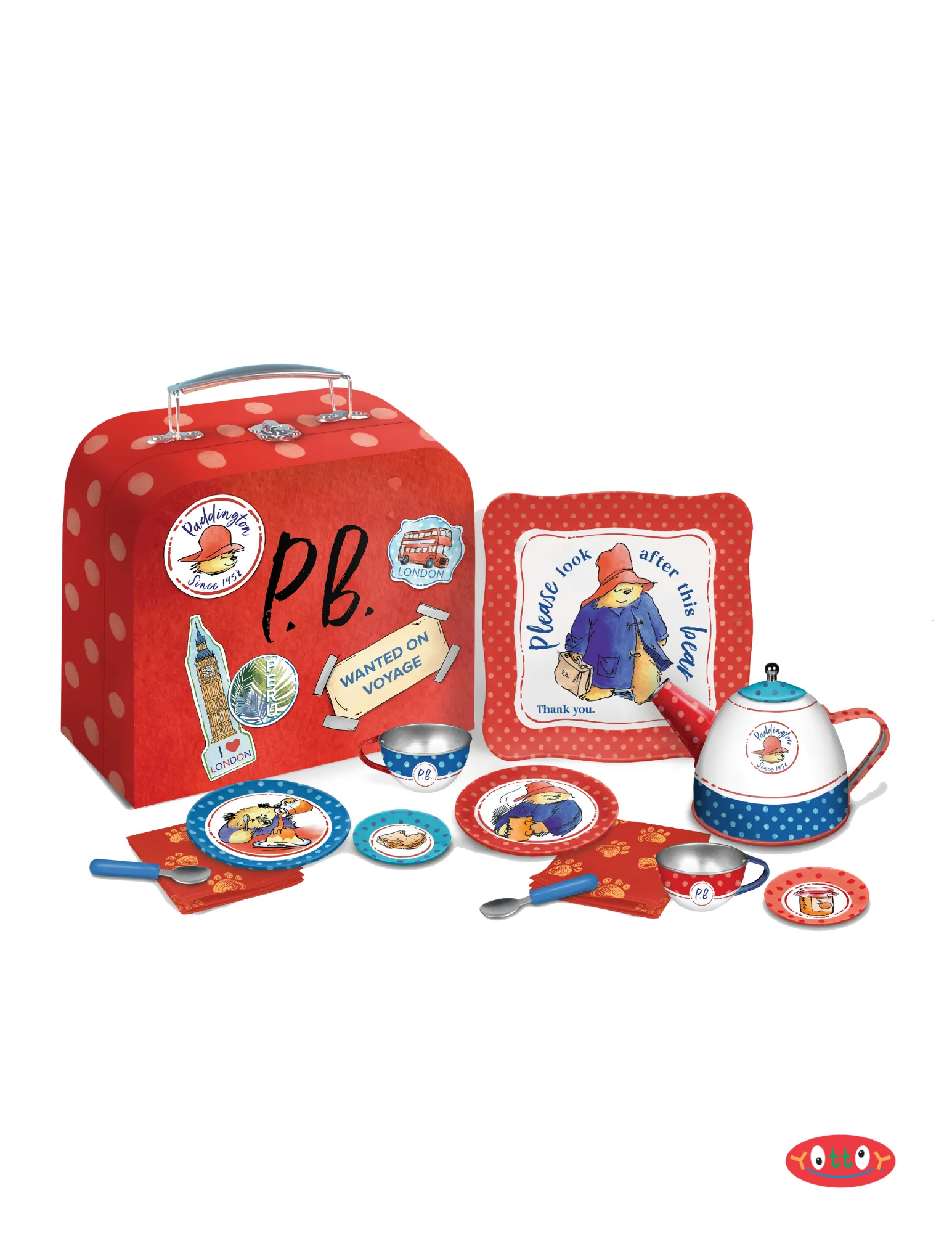 Paddington 14- Piece Tin Tea Set Yottoy