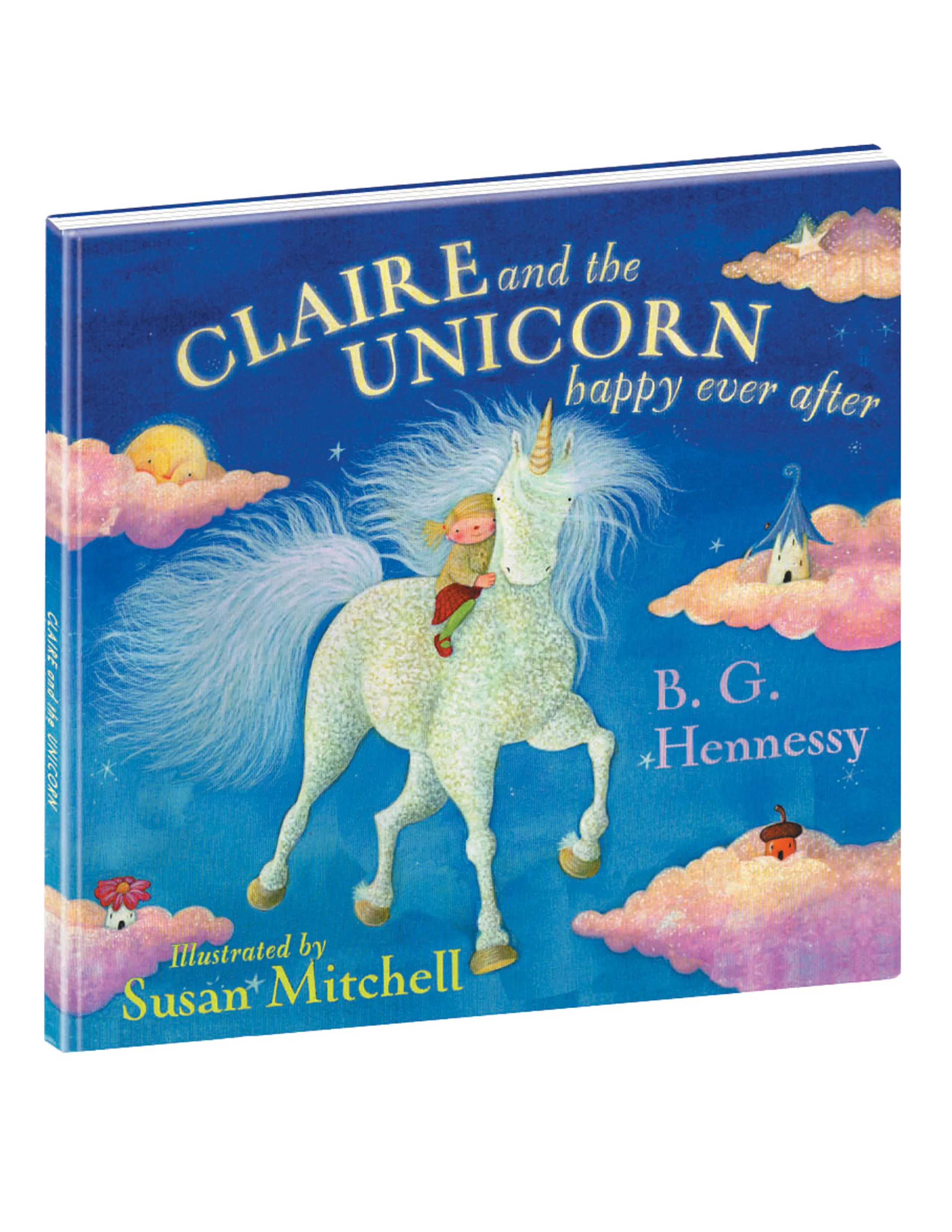 "Claire and The Unicorn, Happy Ever After" Hardcover Book Yottoy
