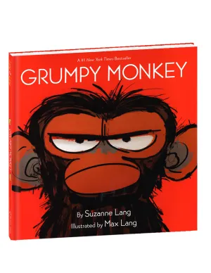 "Grumpy Monkey" Hardcover Book Yottoy