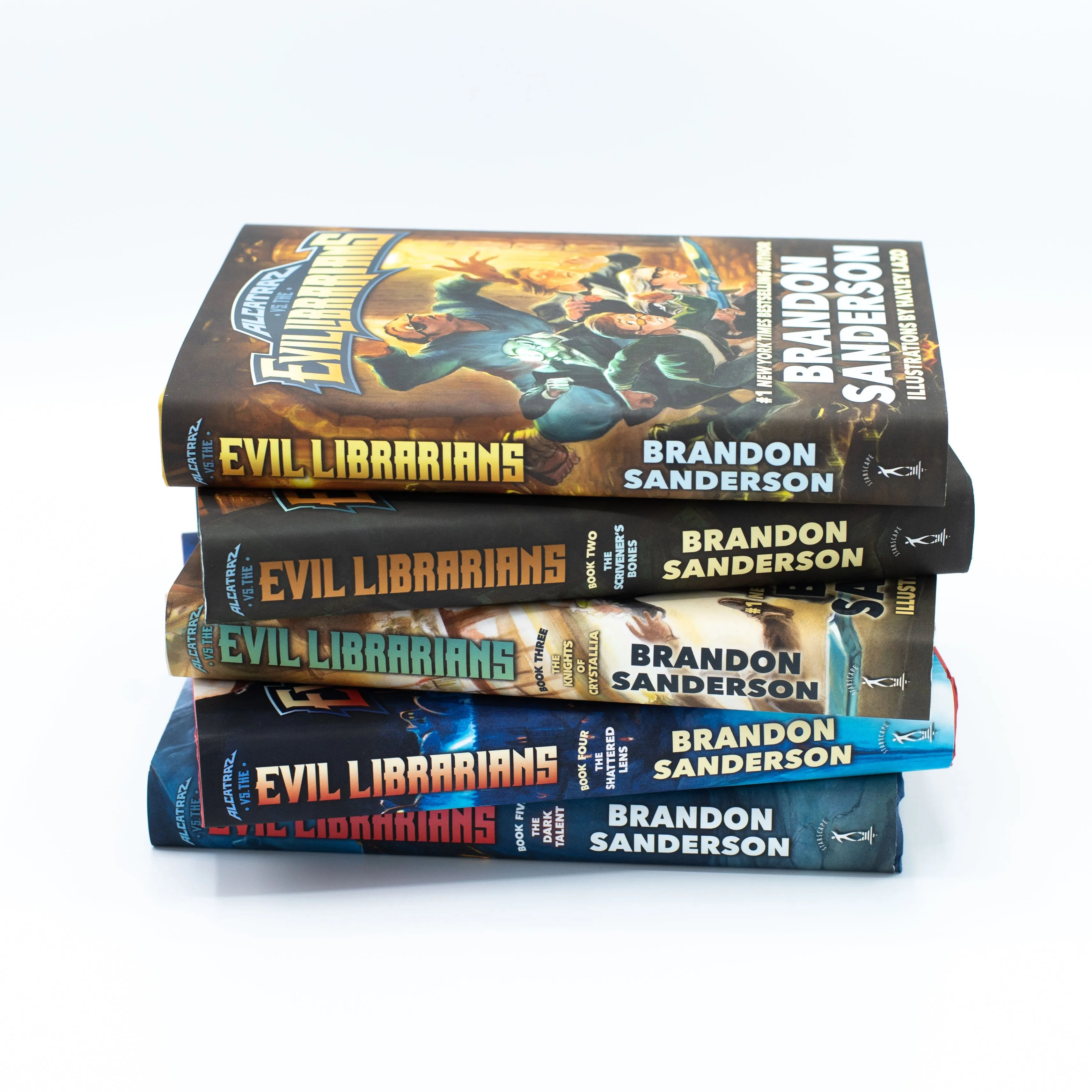**SIGNED** Alcatraz vs the Evil Librarians 5-Book Hardcover Bundle Dragonsteel Books