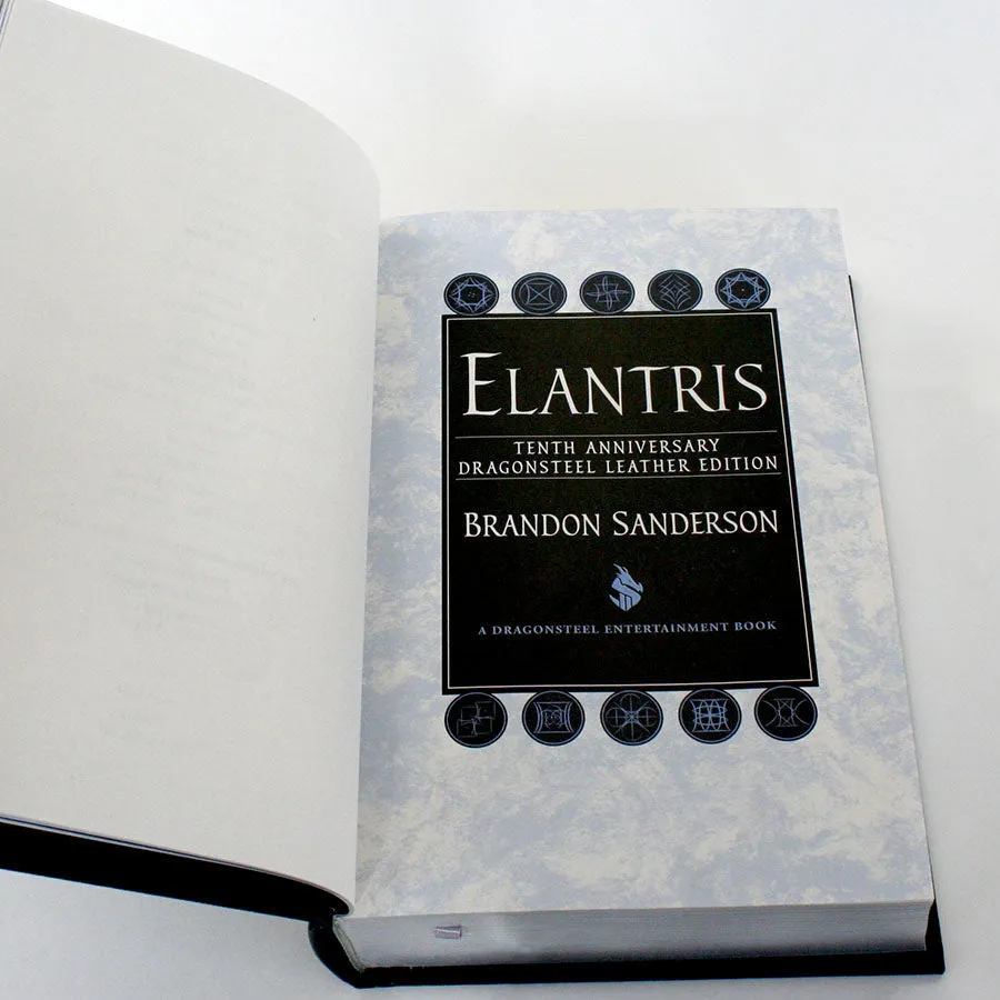 Signed Leatherbound Elantris - 10th Anniversary Edition Dragonsteel Books