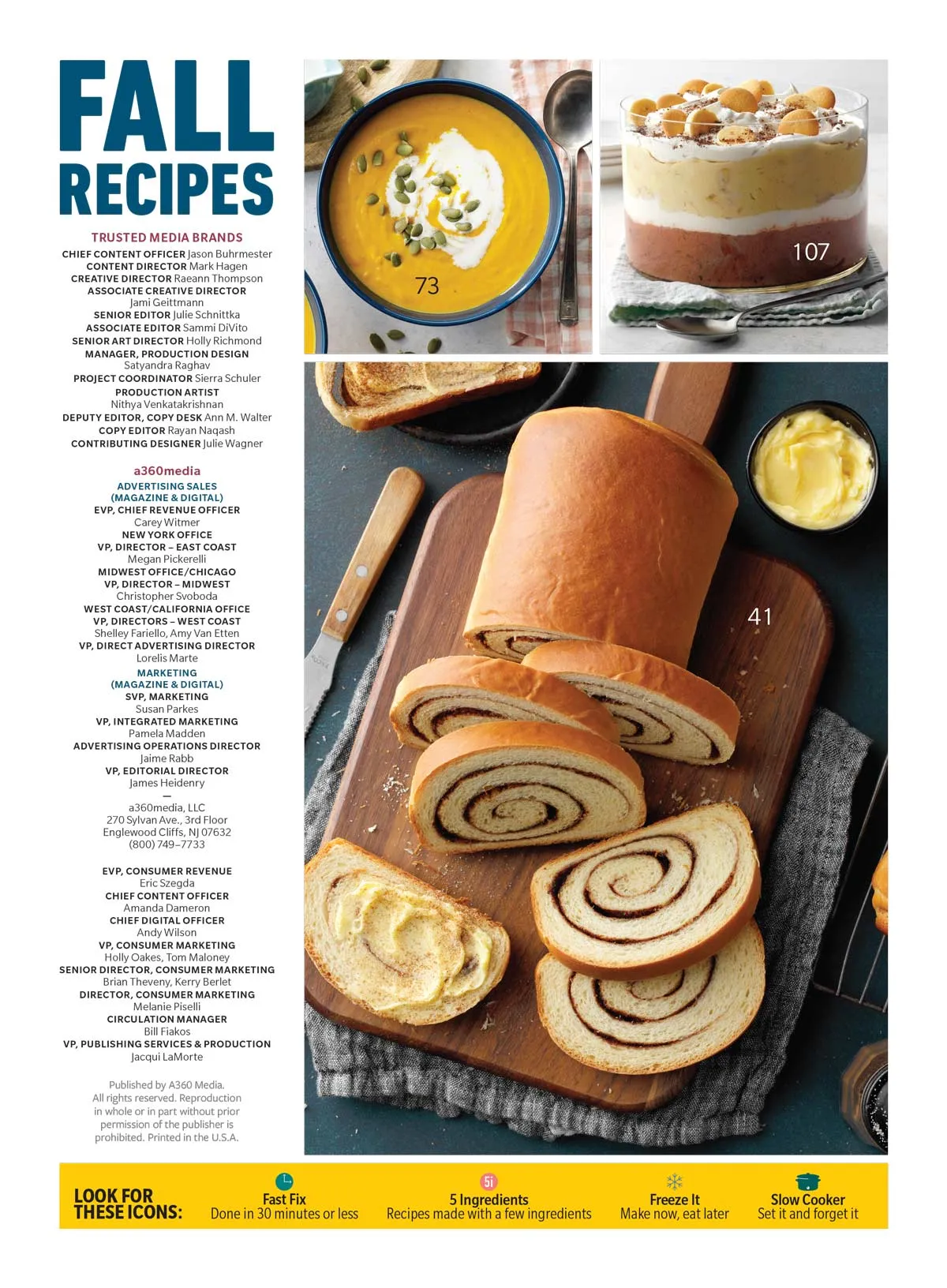Taste Of Home - Fall Recipes: 105 Quick & Easy Comfort Foods, Game-Day Snacks, Make-Ahead Casseroles, Slow Cooked Staples, Caramel Apples, Oven-Fresh Breads, Cozy Soups, Sandwiches, Mains & More!