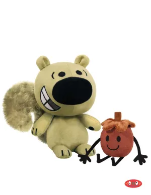 Zoom Squirrel & Acorn  Soft Toy Pair Yottoy
